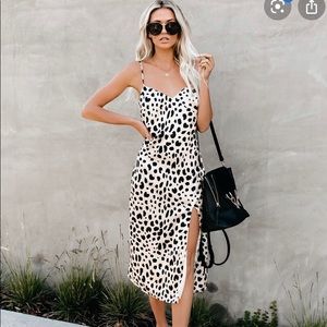 NWOT Fast Feline Leopard Midi Slip Dress